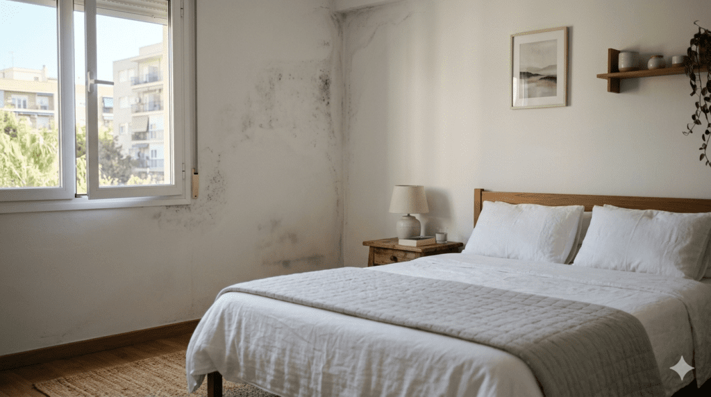 cómo quitar la humedad de una habitación con manchas en la pared